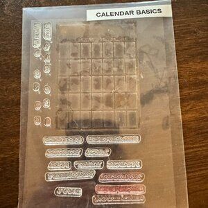 Calendar Basics Clear Acrylic Stamp Set